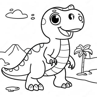 Colorful Hybrid Dinosaur Adventure Coloring Page 51864-41403