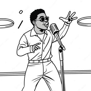 Kodak Black Performing On Stage Coloring Page 51894-41421