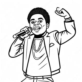 Kodak Black Performing On Stage Coloring Page 51894-41422