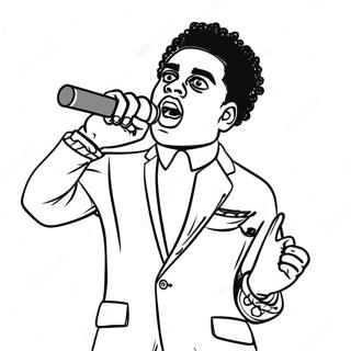 Kodak Black Performing On Stage Coloring Page 51894-41424