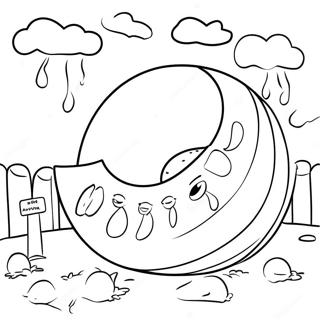 Colorful Melon Playground Adventure Coloring Page 51904-41429