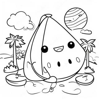 Colorful Melon Playground Adventure Coloring Page 51904-41430