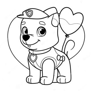 Paw Patrol Valentines Coloring Page 51913-41435