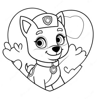 Paw Patrol Valentines Coloring Page 51913-41436