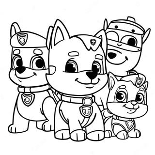 Charming Paw Patrol Characters Coloring Page 51914-41438