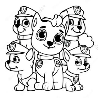 Charming Paw Patrol Characters Coloring Page 51914-41439