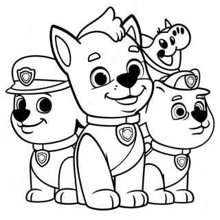 Charming Paw Patrol Characters Coloring Page 51914-41440