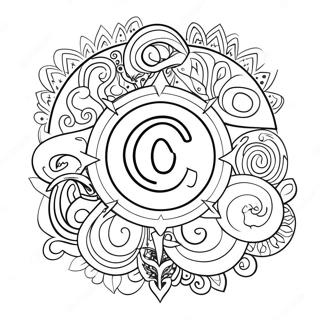 Colorful Alpha And Omega Symbols Coloring Page 51964-41473