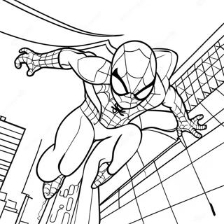 Spider Man No Way Home Action Scene Coloring Page 5196-4263