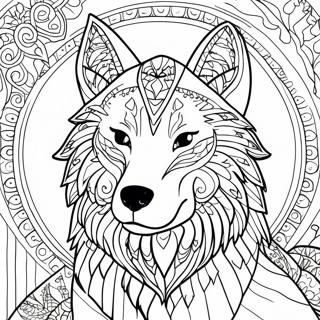 Spirit Wolf: Mythical Magic Winged Wolf Coloring Pages