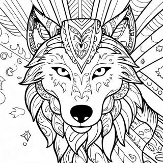 Spirit Wolf With Glowing Eyes Coloring Page 51973-41482