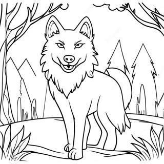 Spirit Wolf With Glowing Eyes Coloring Page 51973-41483