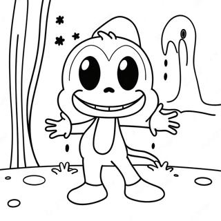 Bendy In A Spooky Scene Coloring Page 51994-41504