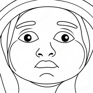 Sad Face Coloring Page 52003-41506