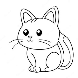 Melancholy Cat Coloring Page 52004-41509