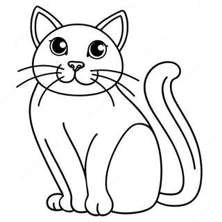 Melancholy Cat Coloring Page 52004-41511