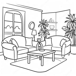 Cozy Living Room Furniture Coloring Page 52024-41534