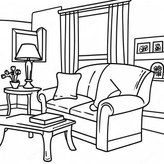 Cozy Living Room Furniture Coloring Page 52024-41535