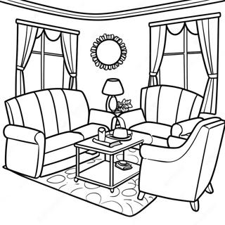 Cozy Living Room Furniture Coloring Page 52024-41536