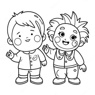 Colorful Baby Einstein Characters Coloring Page 52054-41552