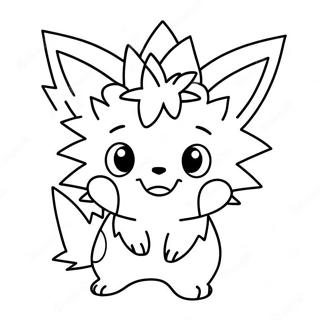 Cute Jolteon With Sparkling Eyes Coloring Page 52064-41557