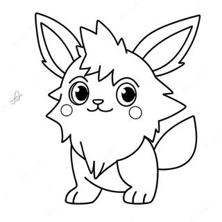 Cute Jolteon With Sparkling Eyes Coloring Page 52064-41559