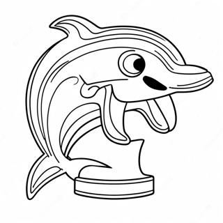 Miami Dolphins Logo Coloring Page 5206-4268