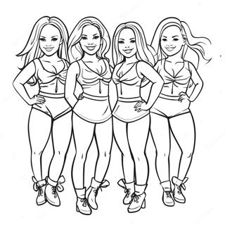 Miami Dolphins Cheerleaders Coloring Page 5207-4273