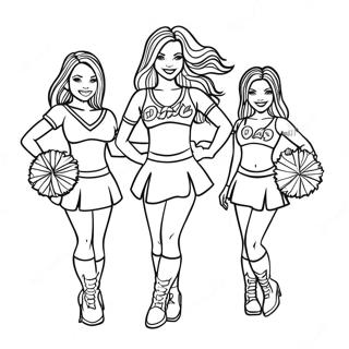 Miami Dolphins Cheerleaders Coloring Page 5207-4276