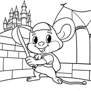 Brave Despereaux In A Castle Coloring Page 52114-41601