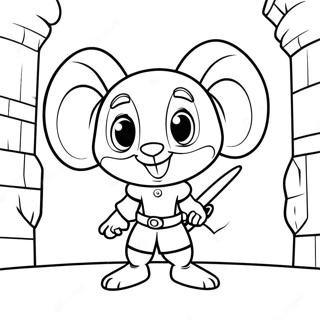 Brave Despereaux In A Castle Coloring Page 52114-41603