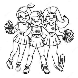 Lol Cheerleader Group Performance Coloring Page 52133-41607