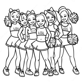 Lol Cheerleader Group Performance Coloring Page 52133-41608