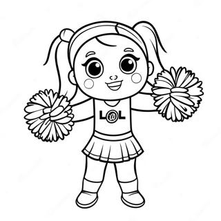 Lol Cheerleader With Pom Poms Coloring Page 52134-41617