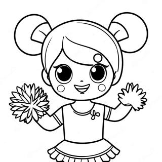 Lol Cheerleader With Pom Poms Coloring Page 52134-41618