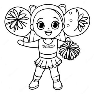 Lol Cheerleader With Pom Poms Coloring Page 52134-41619