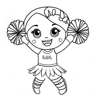 Lol Cheerleader With Pom Poms Coloring Page 52134-41620