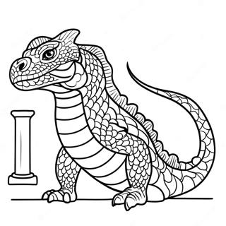 Fierce Basilisk In The Chamber Coloring Page 52144-41621