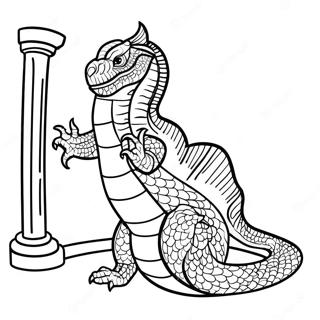 Fierce Basilisk In The Chamber Coloring Page 52144-41622