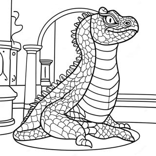 Fierce Basilisk In The Chamber Coloring Page 52144-41624