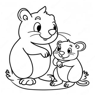 Mole And Ratty Friendship Coloring Page 52164-41642