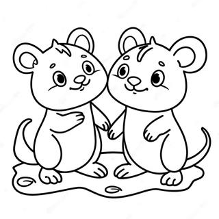 Mole And Ratty Friendship Coloring Page 52164-41643