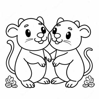 Mole And Ratty Friendship Coloring Page 52164-41644