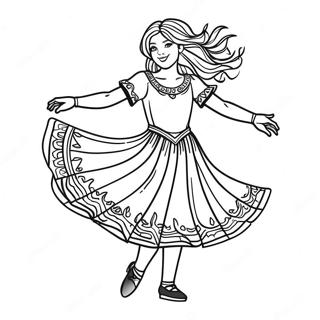 Traditional Irish Dancer Coloring Page 52174-41645