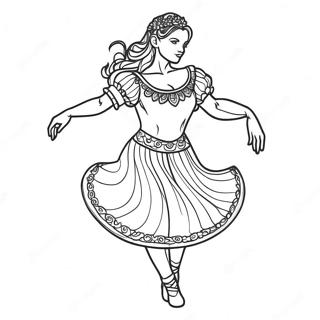 Traditional Irish Dancer Coloring Page 52174-41647