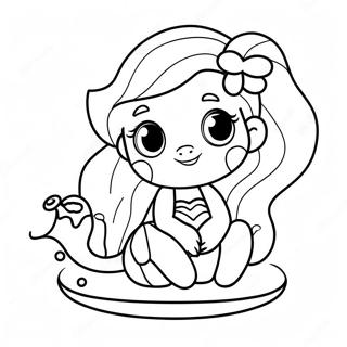 Cute Baby Ariel Coloring Page 5217-4281