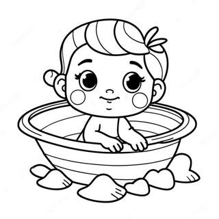 Cute Baby Ariel Coloring Page 5217-4282