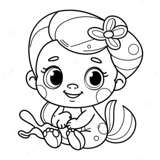 Cute Baby Ariel Coloring Page 5217-4284