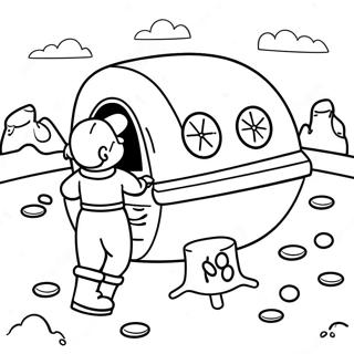 Ice Fishing Coloring Pages