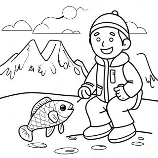 Ice Fishing Adventure Coloring Page 52193-41662